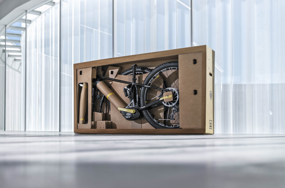 2022 mondraker recyclable packaging bike in box.jpg Mondraker bikes now come in 100% recyclable packaging