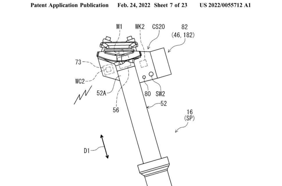 2022 shimano wireless dropper post patent.png Does cycling depend too much on technology?