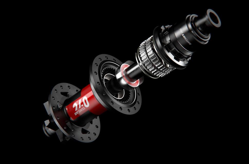 2024 dt swiss 240 deg hub hero explo.jpg New DT Swiss Ratchet Deg freehub boosts durability with modified 4-degree engagement ratchet design