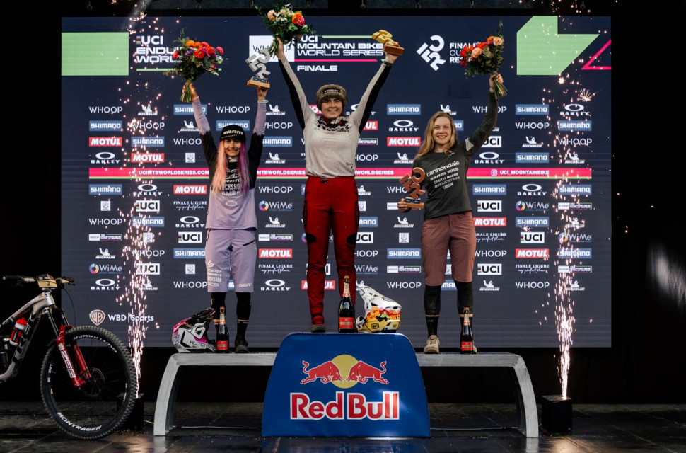 2024 enduro podium finale.jpg Ritchie Rude and Hattie Harnden take 2024's first Enduro World Cup wins in Finale Ligure