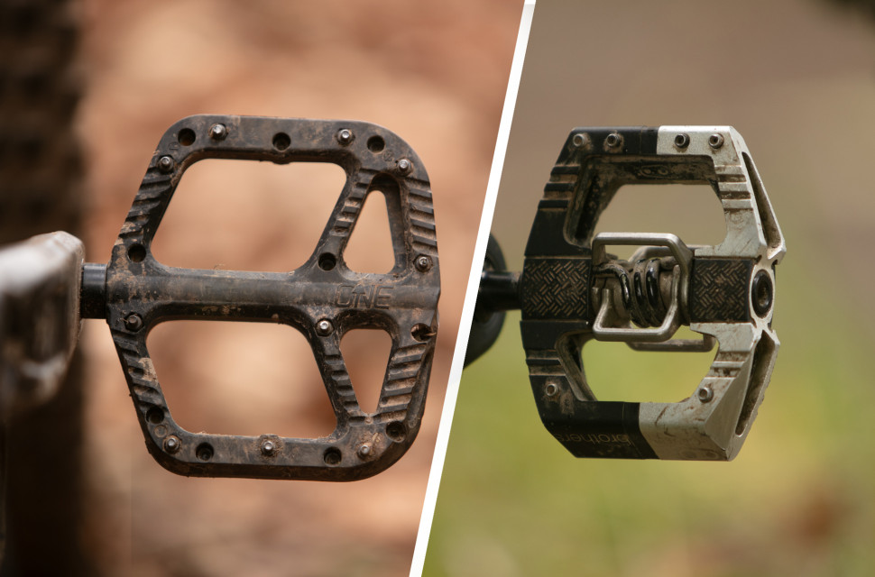 2025 flat vs clip.jpg Flat or clipless pedals - which is right for you?