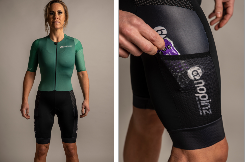 2023 Nopinz Pro-1 Gravel speedsuit women's Nopinz launches a gravel skinsuit with cargo pockets