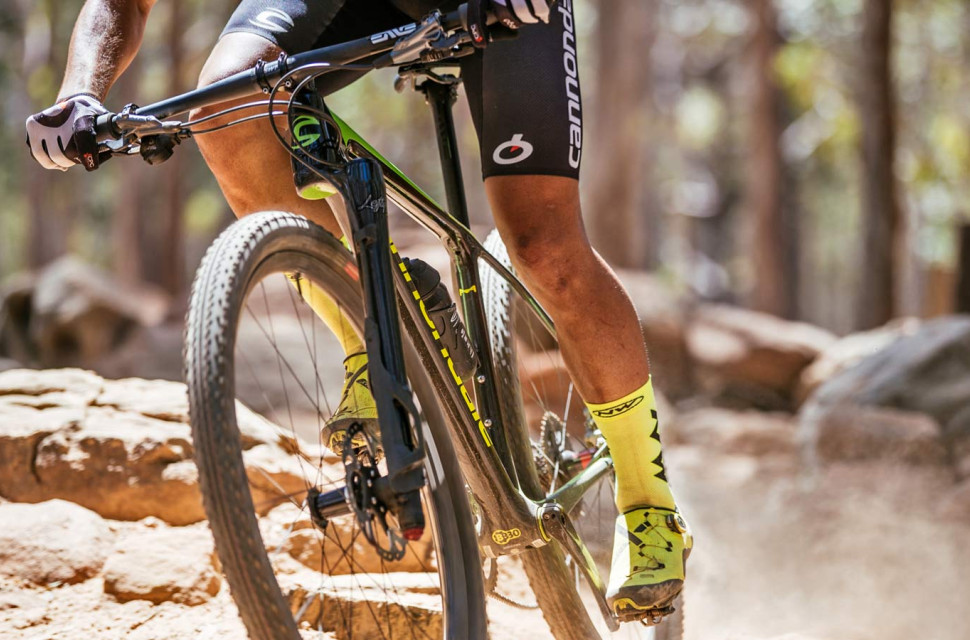 Cannondale-F-Si-Lefty-Ocho-Carbon_carbon-xc-race-hardtail-mountain-bike_single-sided-single-crown-100mm-fork-strut_Cannondale-Factory-Racing-World-Cup-Stellenbosch-testing-front-detail.jpg Will the new Cannondale Lefty Ocho suspension fork be any good for gravel bikes?