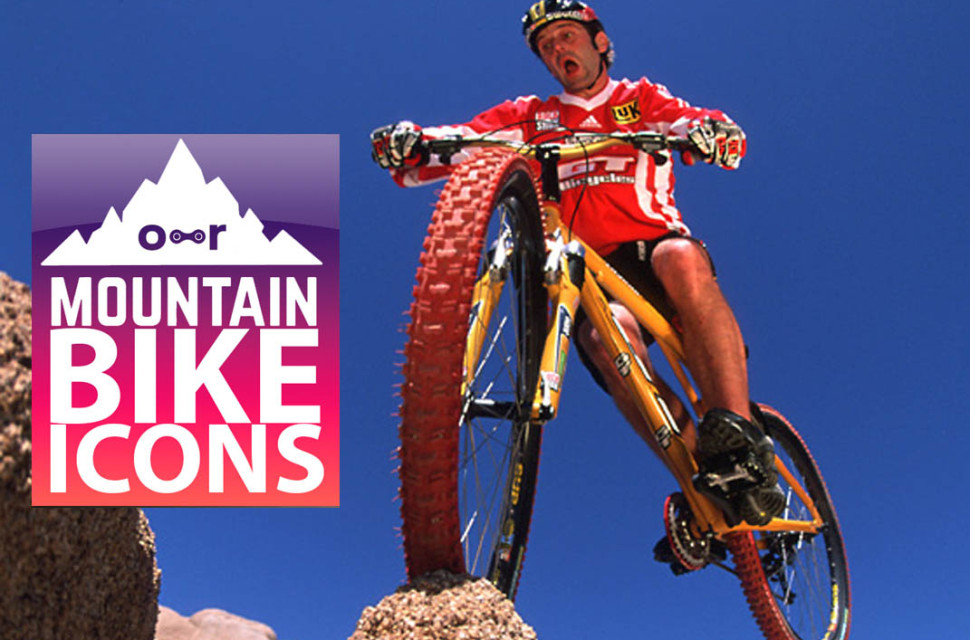 Hans Rey in action on trials exhibition Mountain bike Icons - the Hans Rey story