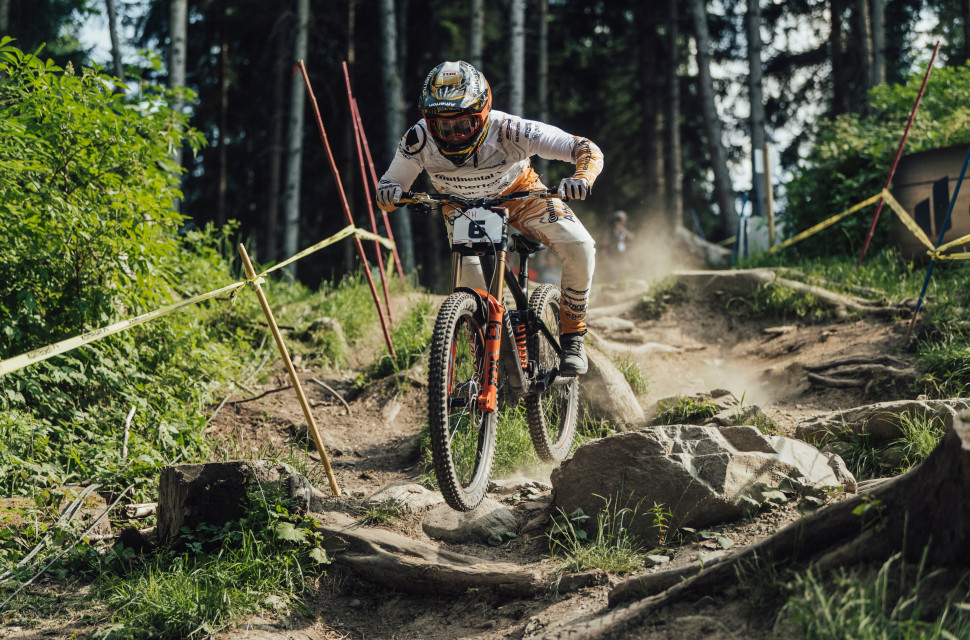 Charlie Hatton performs at UCI DH World Championships in Fort William, Scotland on August 05, 2023 Why are the British so good at downhill? How a country with few mountains continues to dominate downhill race podiums