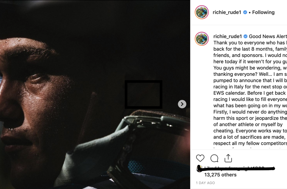 Screenshot 2019-06-24 at 12.25.17.png Richie Rude returns to EWS competition following doping suspension