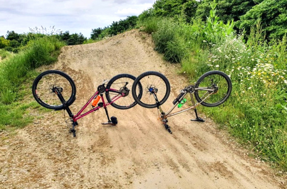 upsidedown bikes on trail upside down bikes mtb hannah collingridge.jpg Why are there upside down bikes on the trail?
